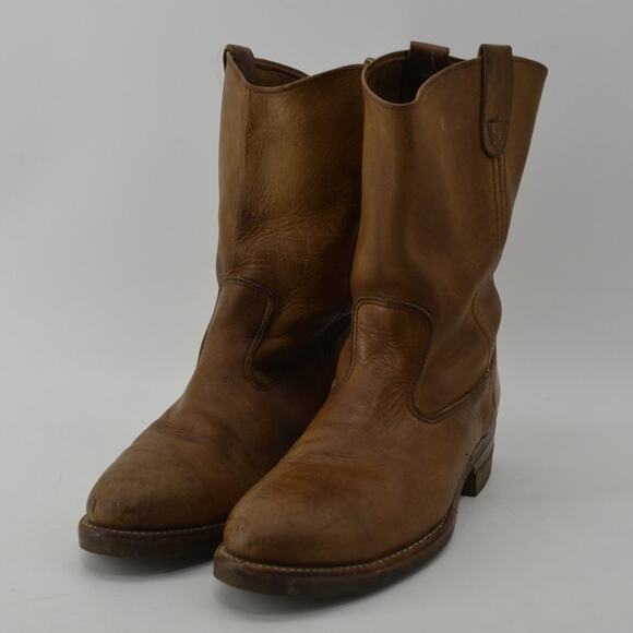Double H Mens Size 9.5 Cowboy Western Boots Leather Brown main image 7